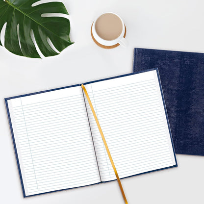 Blueline Executive Journal, Lizard-Like Hard Cover, Ribbon Bookmark, 150 Pages, 10.75" x 8.5", Blue (A10.82)