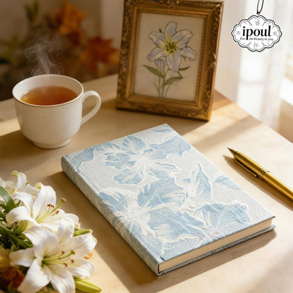 ipoul Flower Notebook, A5, 6x8, Hardcover, Lay Flat, Lined Paper, Journal for Women, Writing Notebook, Pretty, Hibiscus, Pink, Birthday Gifts for Women, Wedding Shower Gifts, Mothers Day Gift