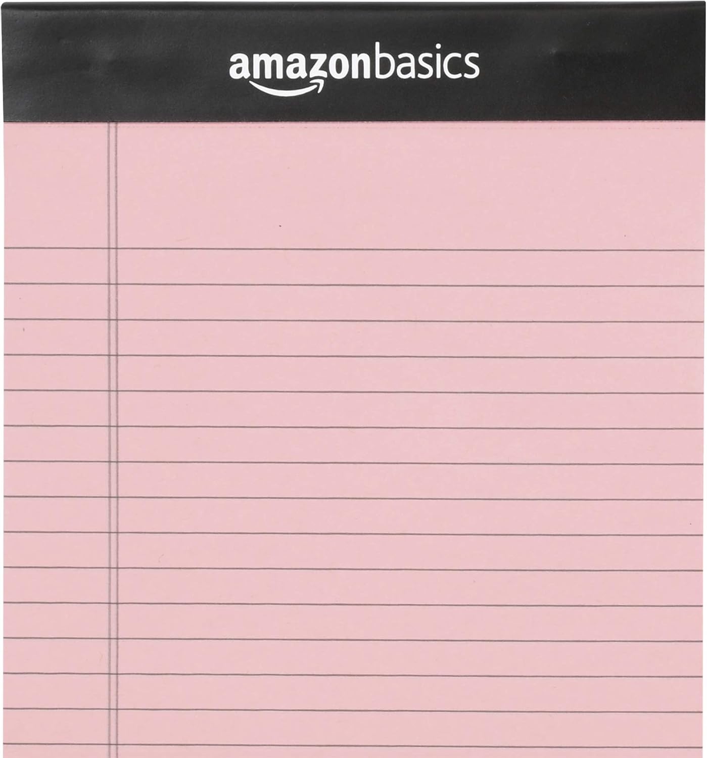 Amazon Basics Wide Ruled Lined Writing Note Pads with Sturdy Back, 8.5" x 11.75", Multicolor, 6-Pack, 300 Sheets, Perforated