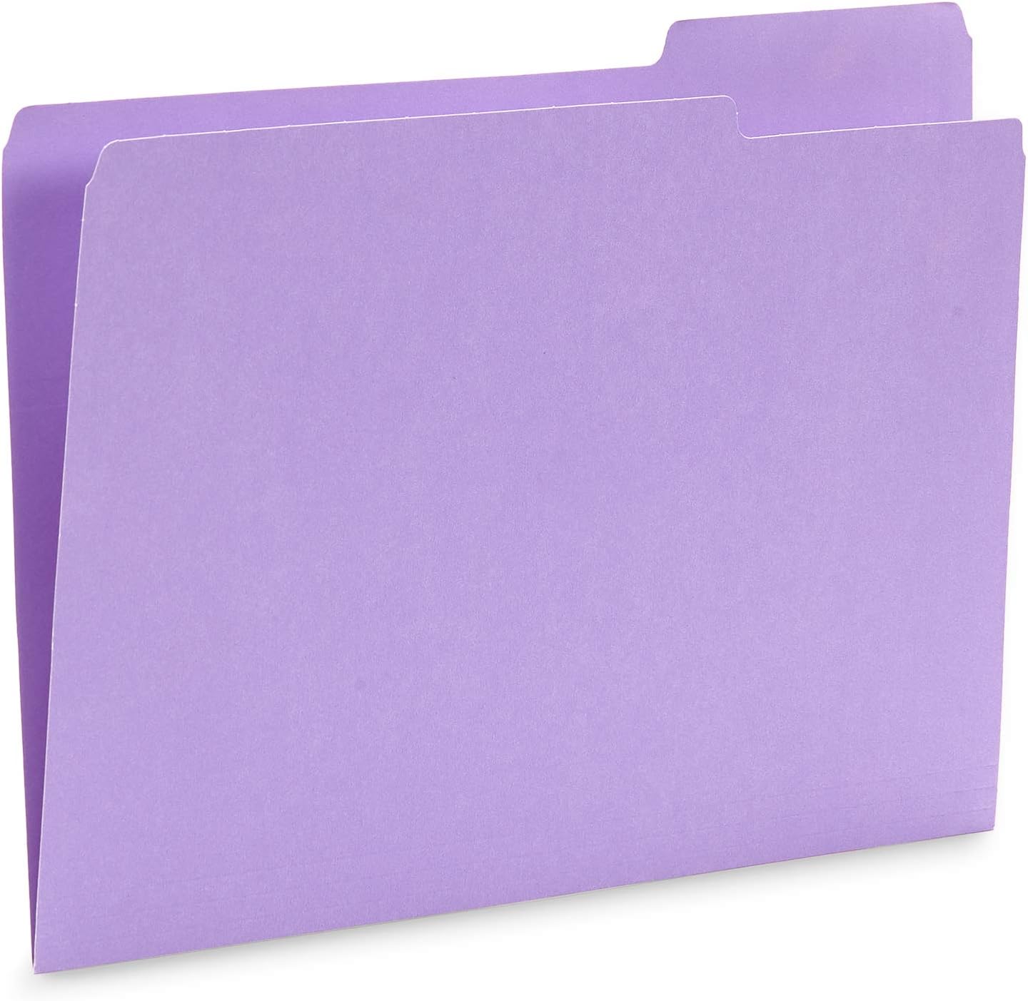 File Folder, 1/3 Cut Tab, Letter Size, Yellow, Great for Organizing and Easy File Storage, 100 Per Box