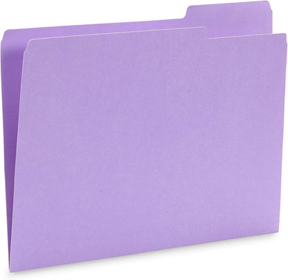 File Folder, 1/3 Cut Tab, Letter Size, Yellow, Great for Organizing and Easy File Storage, 100 Per Box