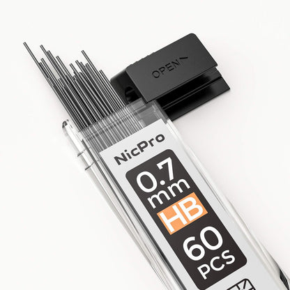 Nicpro 600 PCS Lead Refills 0.5mm HB #2 Break Resistant Mechanical Pencil Refills 0.5 mm, 60 Pack Per Tube, 10 Tubes