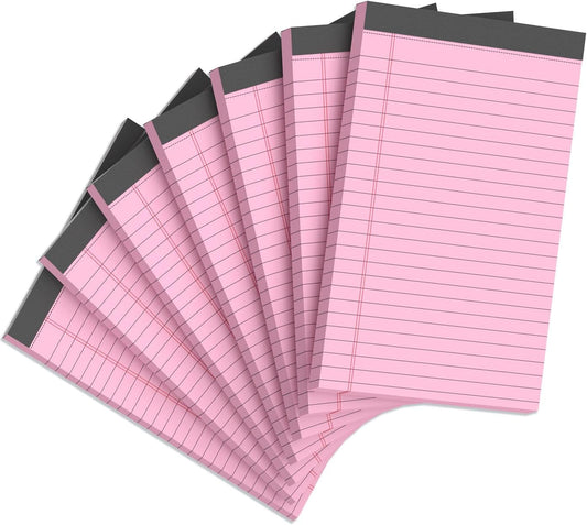Legal Pads 5x8 Inch Writing Pads for Office Note Pads 5x8 for Work 80 GSM Paper College Ruled Legal Pad To Do List Notepad 30 Sheets 6 Pack Notebook Writing Pad Notepads for Grocery List Shopping List