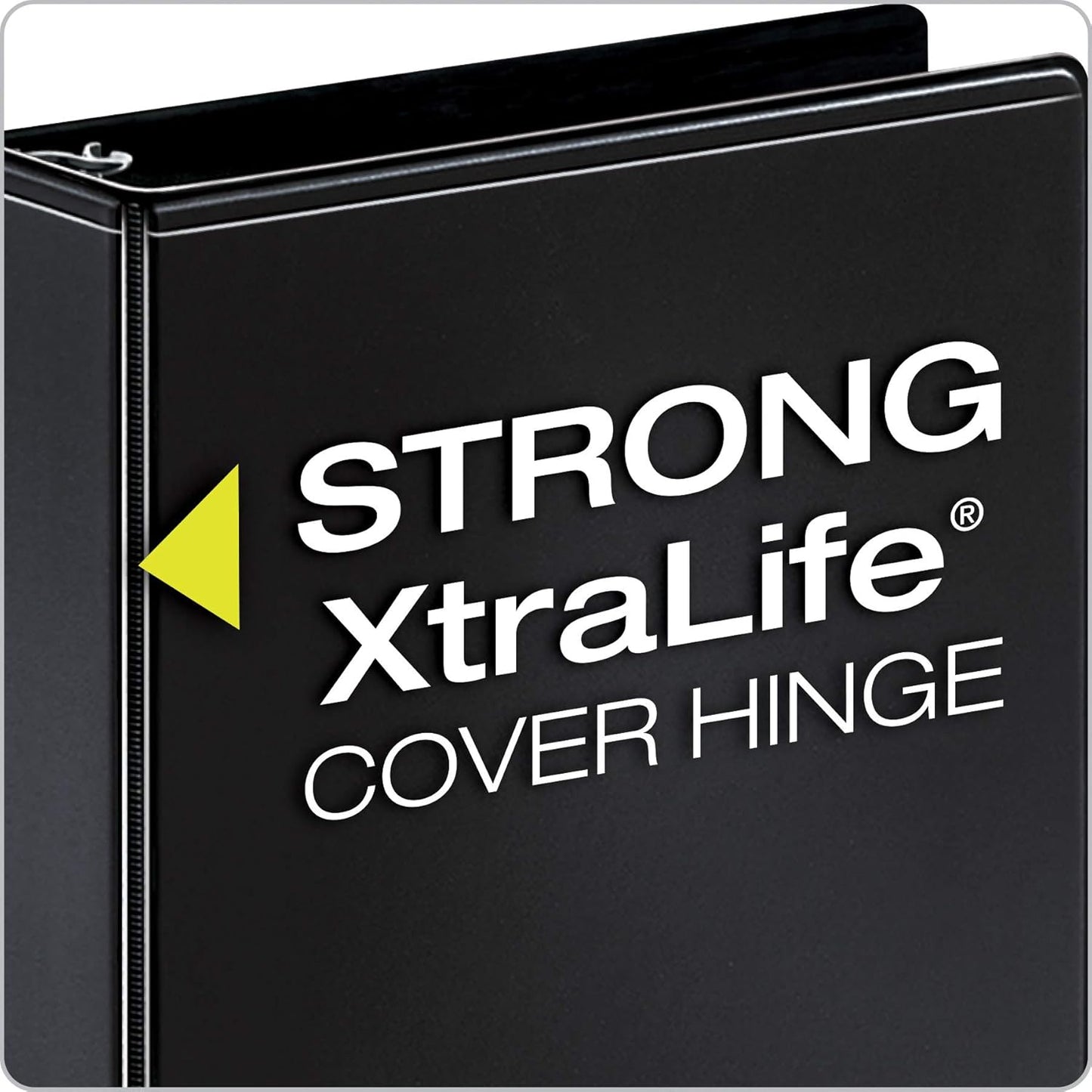 Cardinal Performer 3-Ring Binders, 2", Non-Locking Slant-D Rings, 540-Sheet Capacity, ClearVue Presentation, Non-stick, PVC-Free, Black, 4-Pack (27501)