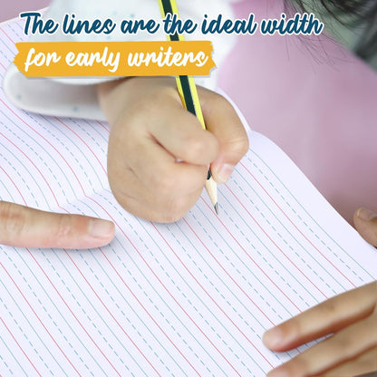 Watersay 30 Pack Primary Ruled Composition Notebook, Grade K-2 Journal 50 Sheets, 7-1/2" x 9-3/4" Primary Composition Book Writing Notebook for Kids Kindergarten Preschool 1st 2nd Grad (Multicolor)