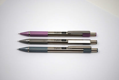 Zebra Pen, M-301 Mechanical Pencil, 0.7mm Point, Stainless Steel Barrel, Textured Grip, Smooth Writing Performance, Refillable, STEEL Series, 2-Count, (54312)