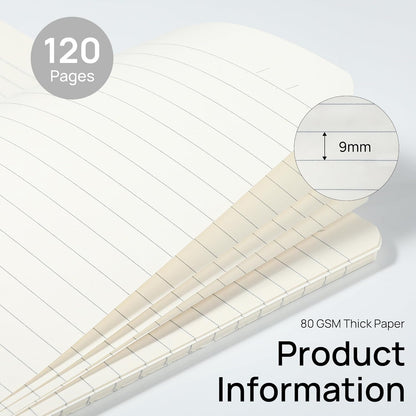 miikoul 12 Pack A5 Spiral Lined Notebooks, 8.3" X 5.5", 60 Sheets/120 Pages Wide Ruled Notebook Spiral Journals Bulk Paper Cover Notepad 12 Colors for Students Taking Class Notes Home Office Gift