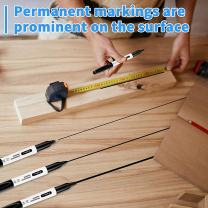 Black Ultra Fine Point Permanent Markers, Extra Fine Tip, Quick Drying and Waterproof, Fade Resistant Perfect on Paper, Glass, Metal, Plastic, Wood, Office & School Use, 12 Pack