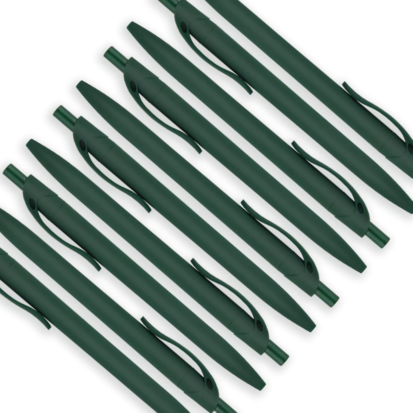 Deegtran 100 Pack No Bleed Black Barrel Click Pens, Wholesale Retractable Ballpoint, Medium Point, Smooth Ink, 1.0MM Black Ink