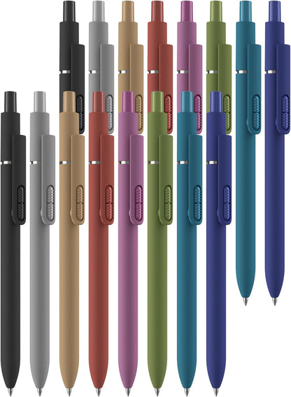 8 Pcs Black Ballpoint Pens - 1.0mm Medium Point Smooth Writing Black Ink Ball Point Pens | High-end Long Lasting Retractable Pen for School, Home, Office (Vintage-8pcs)