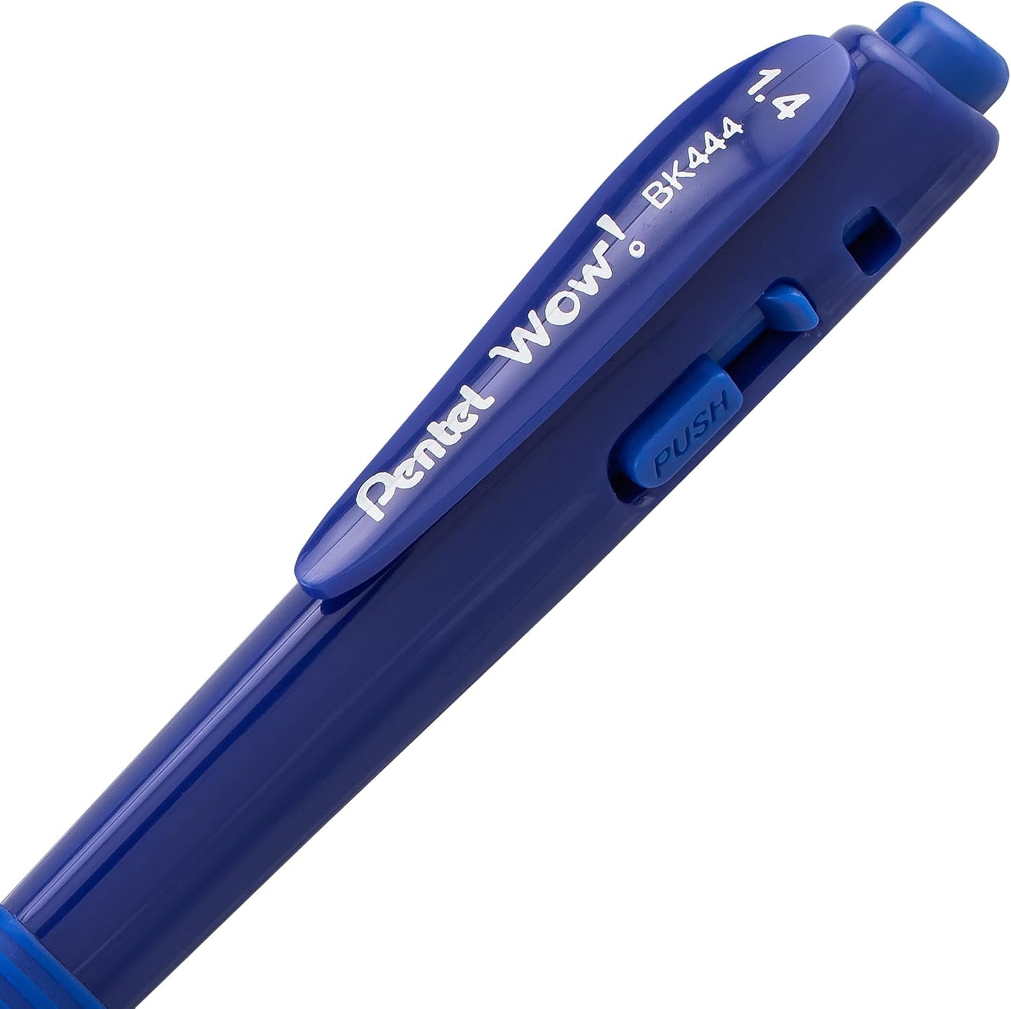 Pentel Wow! Retractable Ballpoint Pen, (1.4mm), Bold Line, Black Ink, Pack of 8 (BK444BP8A)
