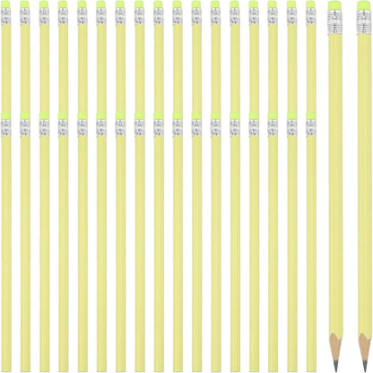 PATIKIL Round Pencils, 36 Pack Triangle HB Graphite Pencil Woodcase Wooden Pencils with Eraser for Classroom Office Writing Drawing Supplies, Green