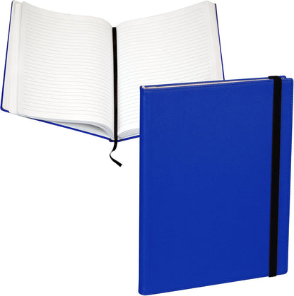 Samsill Large Hardcover Notebook, 240 Lined Notebook Pages, Black, 7.5 x 10 Inch