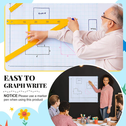 Jetec 1 Roll Large Grid Graph Paper Roll 1" Grid 16.5 Inch x 98ft Sewing Pattern Paper for Back to School Classroom Teaching Drafting Supplies Kids Students Gifts
