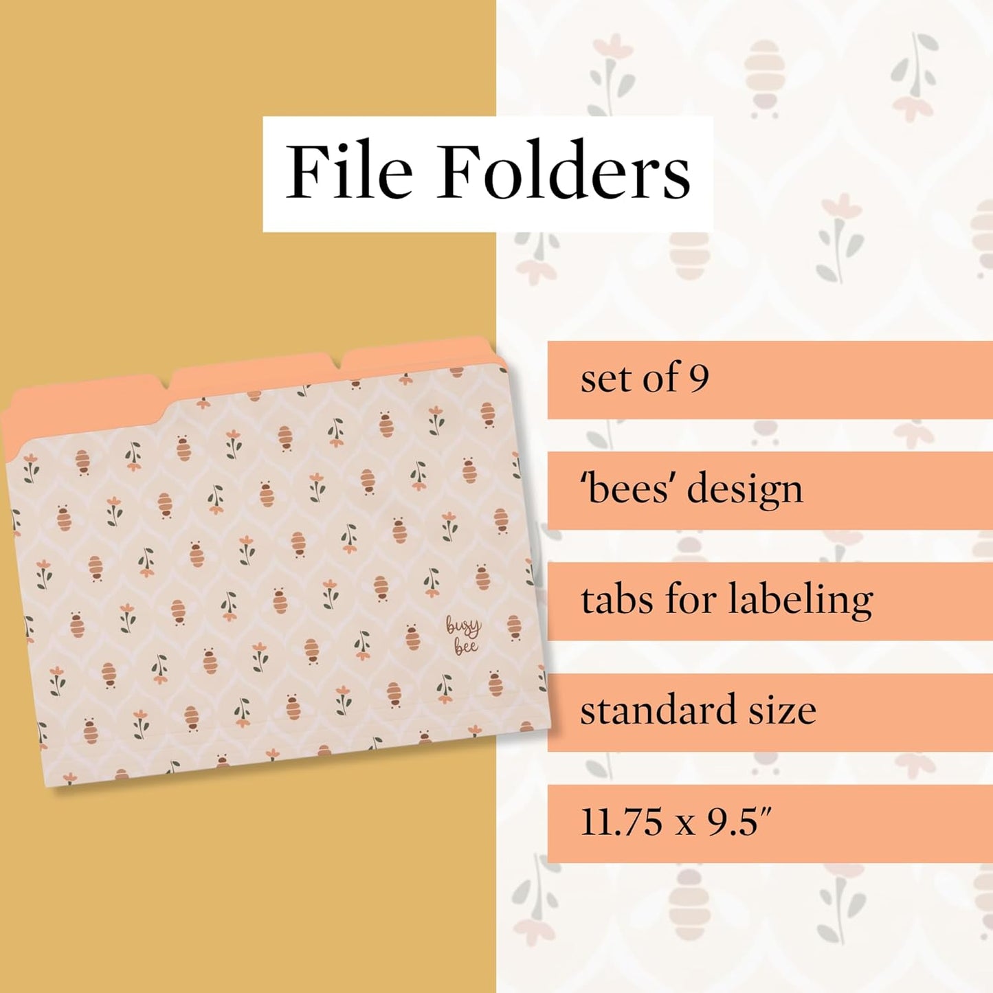 Steel Mill & Co Cute File Folders, Set of 9, Document Organizer for Filing Cabinet, Decorative Letter Size Files, Wanderlust