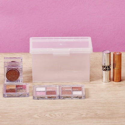 Bostitch Konnect Storage Containers with Lids, Office Organizer, Clear Plastic Box, Stackable for Index Cards, Labels, 1 Qt