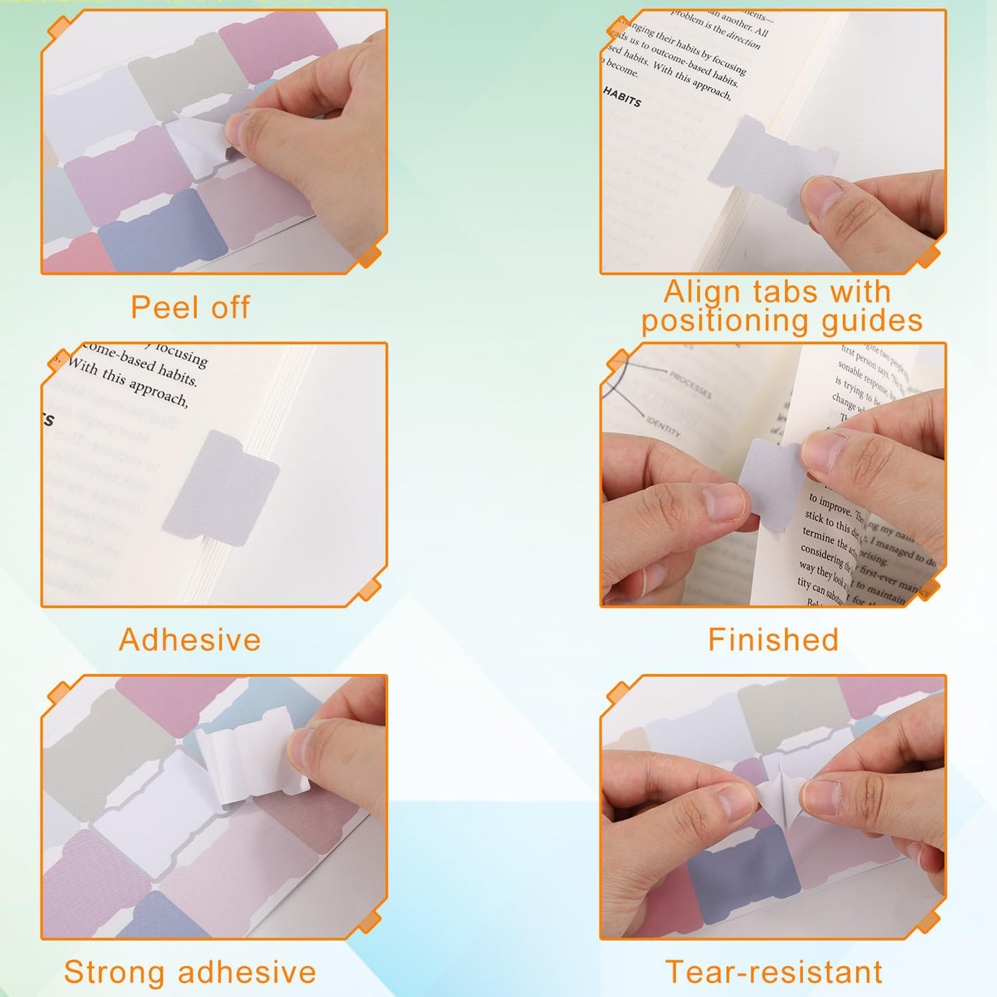 20 Sheets/240 Pieces Sticky Index Tabs, Double Sided Book Page Markers Tabs Blank Monthly Tabs Writable Sticky Notes Flags Self Adhesive Planner Stickers for Labeling (Morandi)