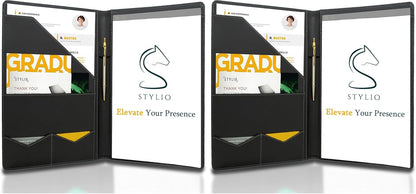 STYLIO Padfolio Folder with Removable Clipboard | Portfolio Organizer | Binder with Storage for Notebook, Notepad | Nursing Clipboard Folio, CNA Accessories for Work | Vegan Leather