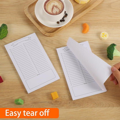 Thboxes 2 Pack Grocery List Magnet Pad for Fridge with Pen Holder, Total 120 Sheets Magnetic Note Pad for Fridge Full Back Magnet Shopping List, To Do List, Memo Notepads, 4.5x7.5(Funny Animal)
