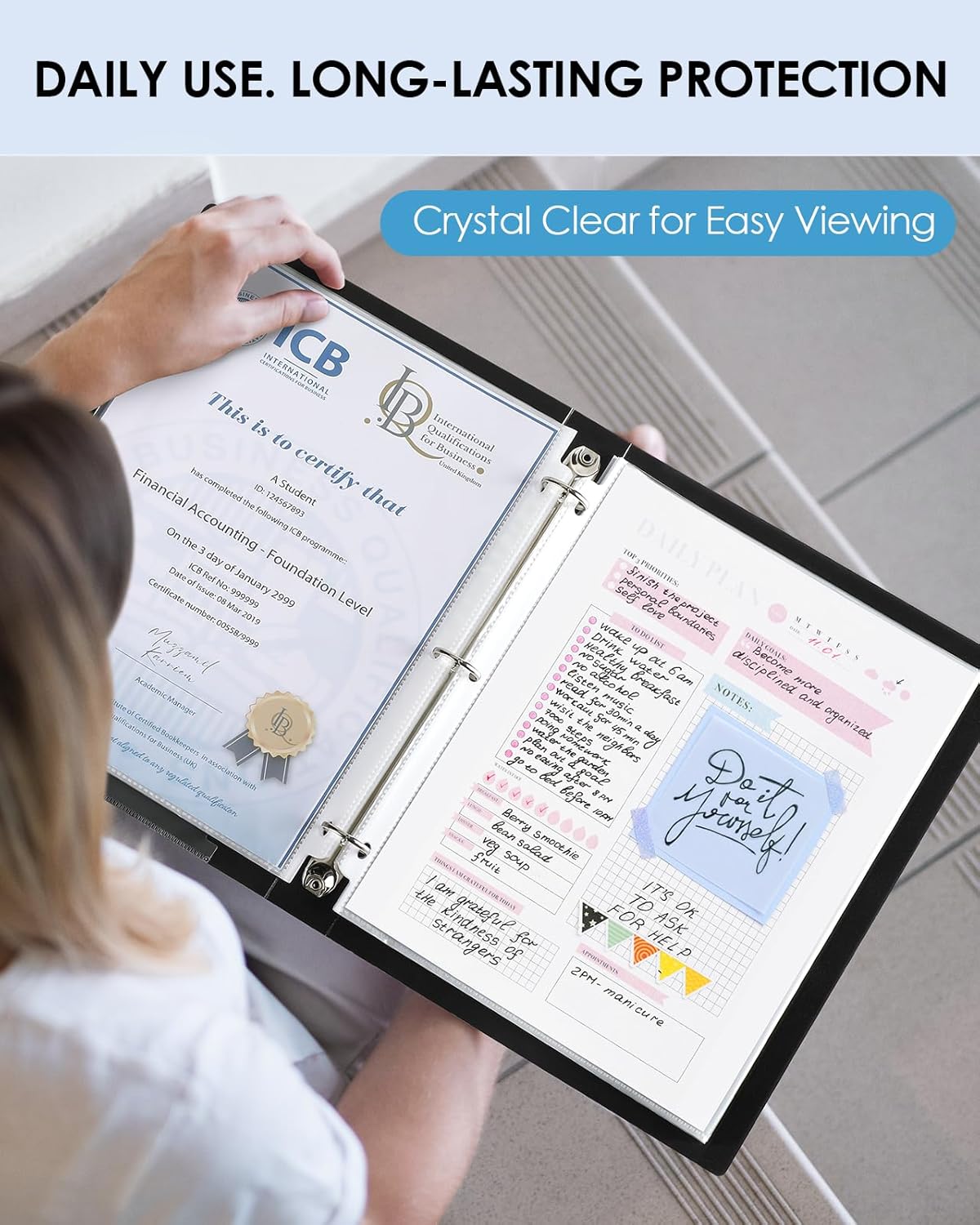 KTRIO Heavy Duty Sheet Protectors 8.5 x 11 inch, 3 Mil Thick Clear Page Protector for 3 Ring Binder, Plastic Sleeves for Binders, Top Loading Paper Document Sleeve Letter Size, Office & Home, 30 Pack