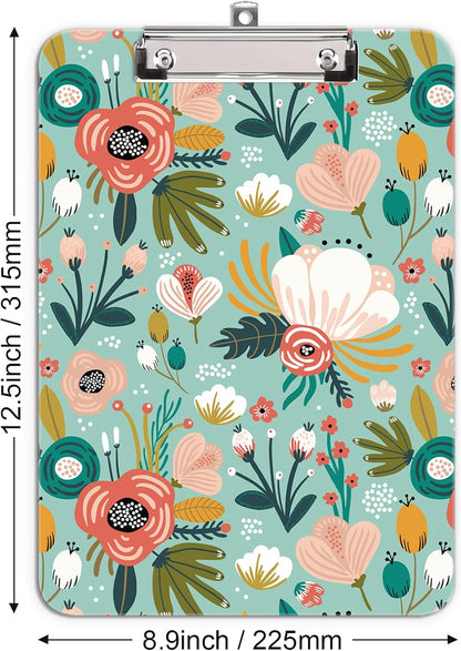 Hongri Plastic Cute Clipboard, Letter Size for Students, Teacher, Woman and Kids, Low Profile Clip, Decorative Pattern, Size 9 x 12.5 in, Dream Marble