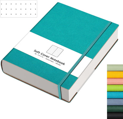 AHGXG Graph Paper Notebook - Grid Paper Notebook Large A4 8.5''×11'', 320 Pages Thick Journal, 100gsm Thick Graph Paper, Leather Softcover, Inner Pocket - Black