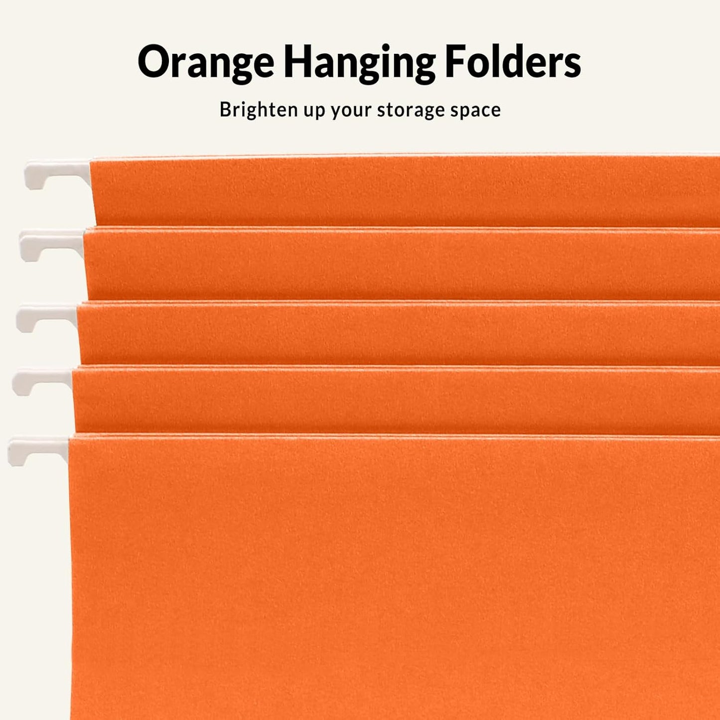 SUNEE Hanging File Folders, 25 Pack Letter Size Hanging File Folders with 1/5-Cut Tabs, Ideal for Home and Office Organization and Papers Classification,Yellow