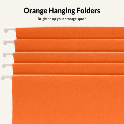 SUNEE Hanging File Folders, 25 Pack Letter Size Hanging File Folders with 1/5-Cut Tabs, Ideal for Home and Office Organization and Papers Classification,Yellow