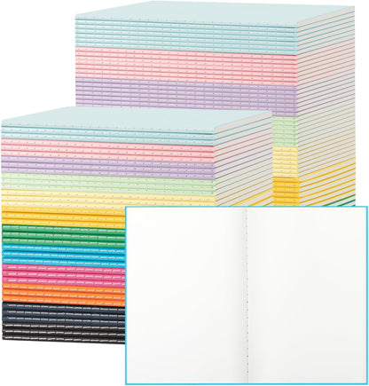 24 Pack Colorful Lined Notebooks for Writing, Journals Bulk, A5 Composition Books, 8.3x5.5 Inch, 60 Pages, 30 Sheets Sketchbooks for Office School Travel Supplies (Lined-24 pack, 12 Colors)