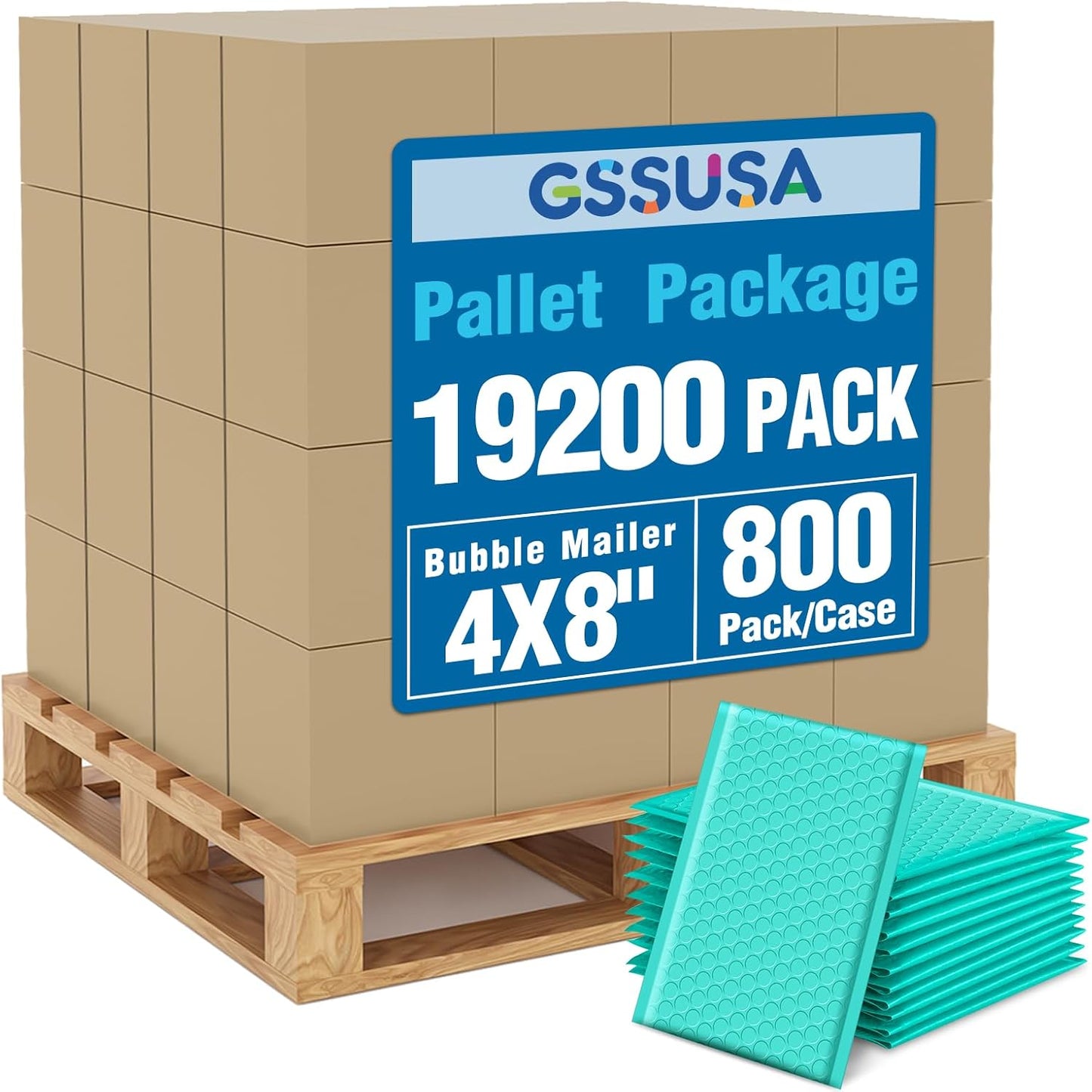 GSSUSA Black Bubble Mailers 4x8 Inches 50 Pack, Usable Size 4X7" Bubble Envelopes for Small Business, Padded Envelope, Shipping Mailers, Packaging Bags, Mailing Envelopes, Shipping Supplies