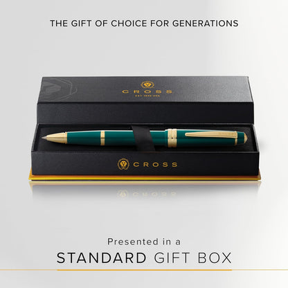 Cross Bailey Light Polished Blue Resin Rollerball Pen - Professional Pen for Effortless Writing - Journaling, Note-Taking & More - Black Ink - Easy Handling - Includes Gift Box