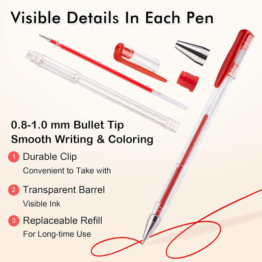 Shuttle Art 120 Unique Colors (No Duplicates) Gel Pens Gel Pen Set for Adult Coloring Books Art Markers
