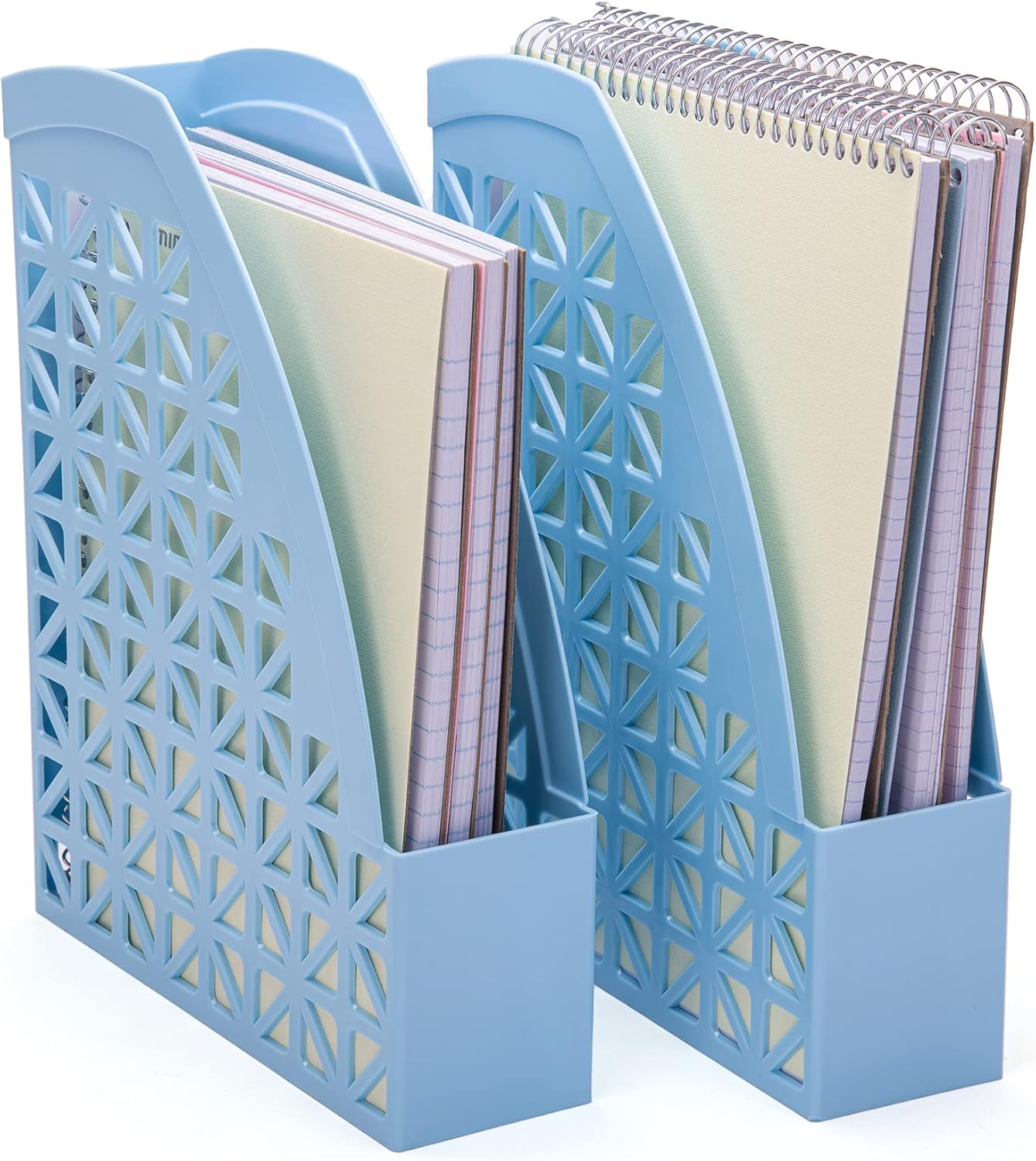 Mintra Office Plastic Desk Organizer 2pk Magazine File (Lavender)