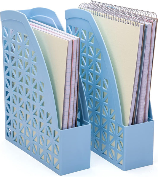 Mintra Office Plastic Desk Organizer 2pk Magazine File (Lavender)
