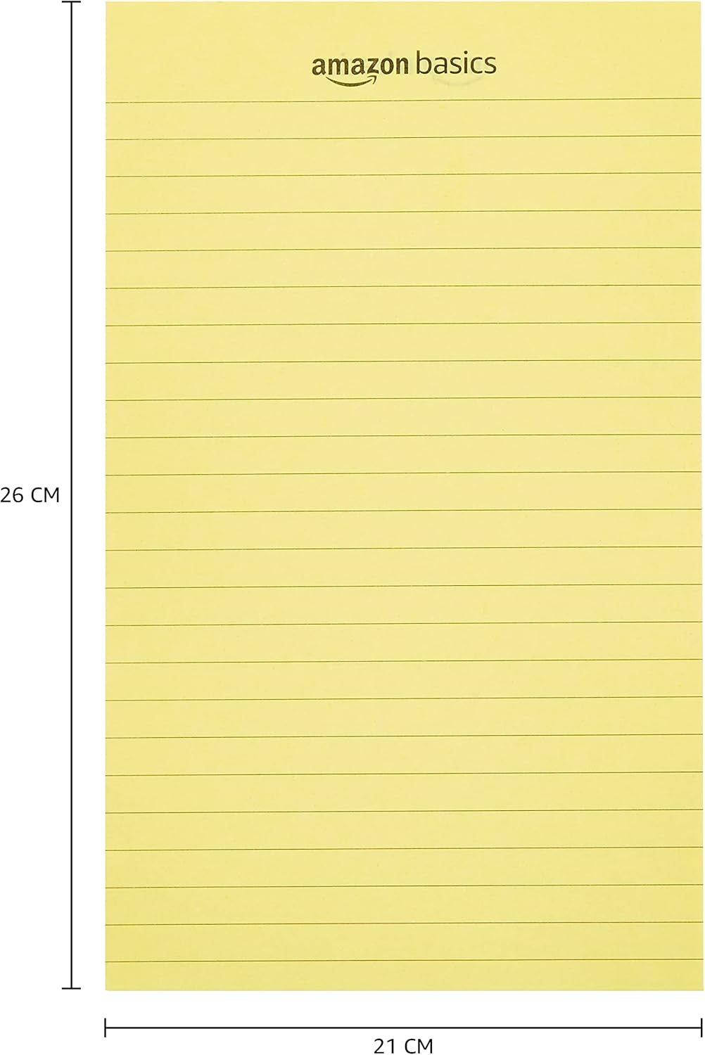 Amazon Basics Wide Ruled Lined Writing Note Pads with Sturdy Back, 8.5" x 11.75", Multicolor, 6-Pack, 300 Sheets, Perforated