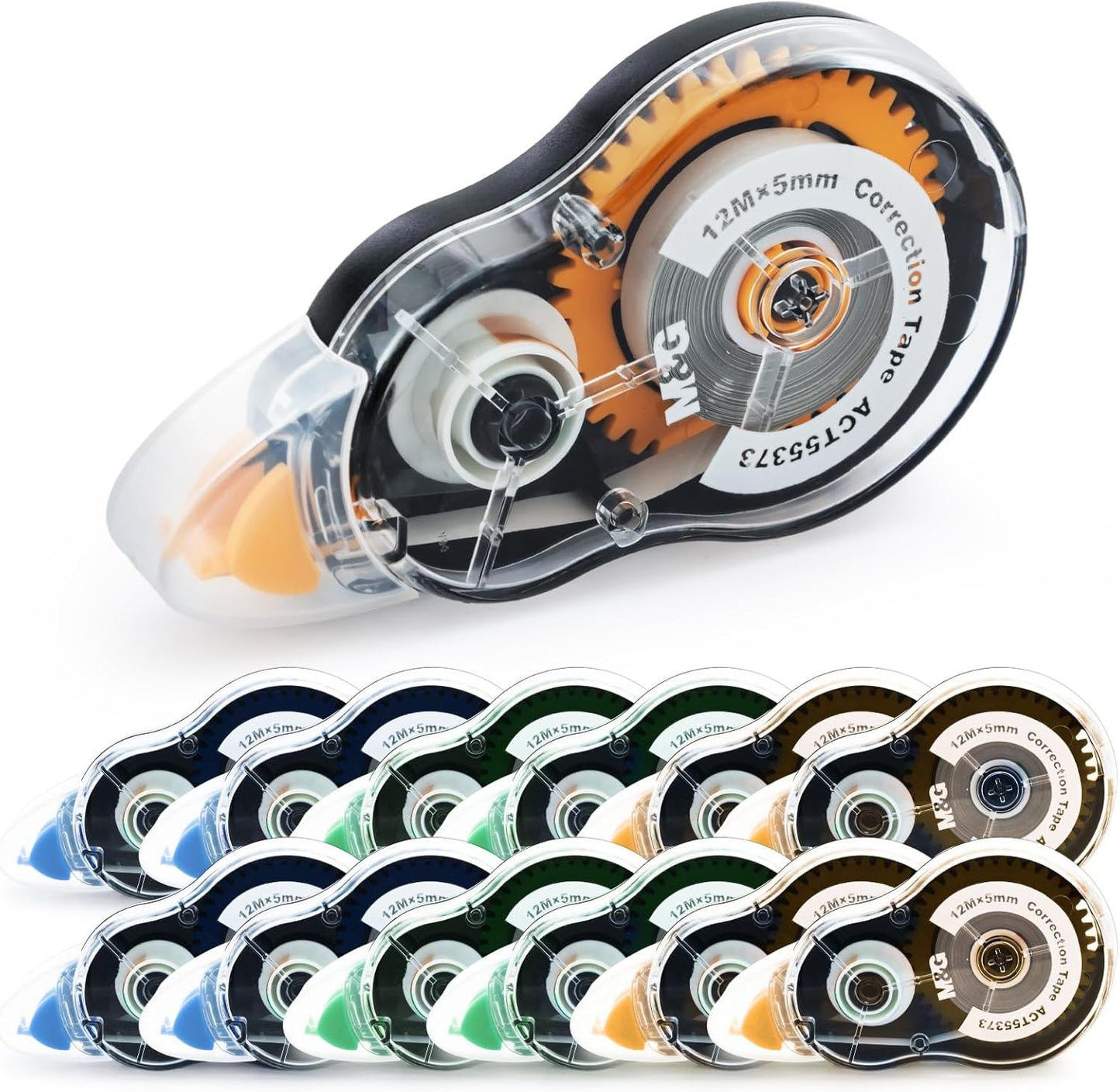 M&G White Correction Tape, Easy to use applicator for Instant Corrections, 39.37 Ft/Pack,for Office (6 Pack, 12M/472"x 0.2")