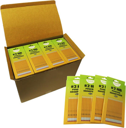 S & E TEACHER'S EDITION 360pcs Pre-sharpened Pencils with eraser top, No.2 pencils #2 HB pencil, Golf, Classroom, Pew, Back to school, 360 pcs/box
