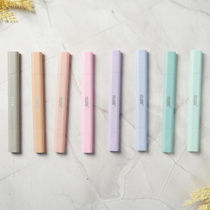 BLIEVE Aesthetic Cute Highlighters No Bleed Through, Dual Tip 8 Pack, Pastel Colors For Bible & Journaling