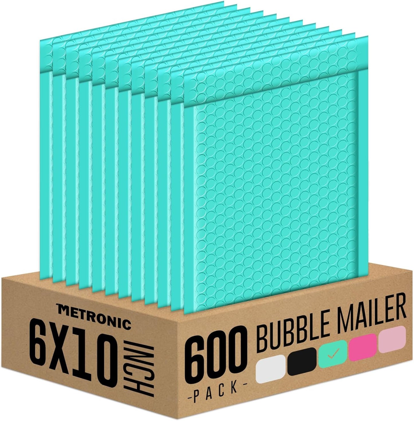 Metronic Bubble Mailers 6x10 Inch 100 Pack Black Usable Size 6x9" Opaque Padded Envelopes Waterproof Bubble Envelopes Cushioning Mailer for Small Business Mailing Makeup Jewelry Gifts