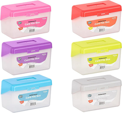 Enday Index Card Holder Pink, 3x5 Note Flash Card Organizer Case, Index Card File w/flip top, Notecard Recipe, Holder, Holds 250 Cards, Also Available in Purple, Red, Green, Blue, Grey (1 PC)