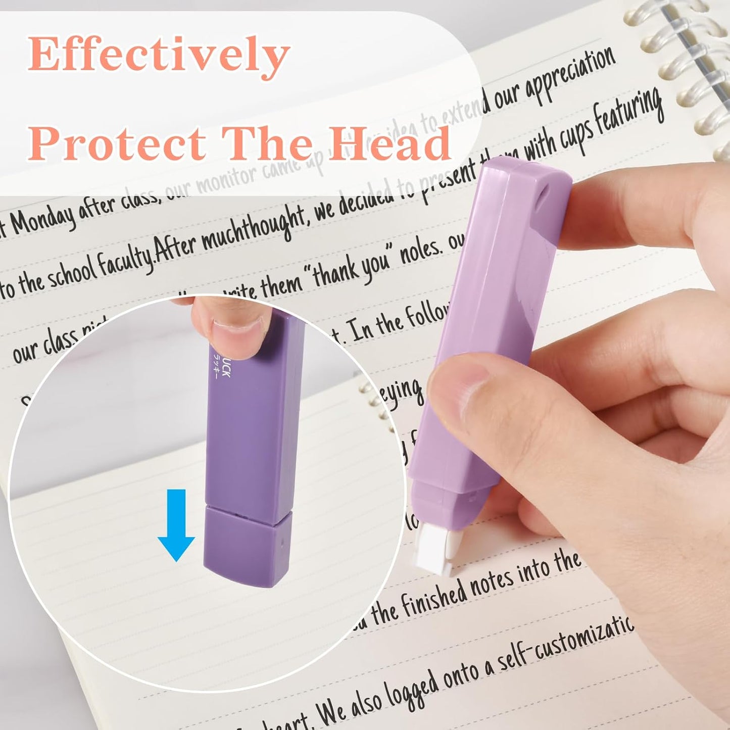 Temiary 6Pcs Mini White Correction Tapes, Quick Dry Smooth Pull Out for Writing, Aesthetic Cute Correction Tape Set Easy To Use for Students School Office Supplies (Green)