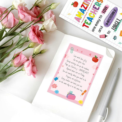 Ceiba Tree Teacher Sticky Notes Set Self-Stick Memo Pads Page Markers Thank You Teachers Giftd for Appreciation Week End of Year