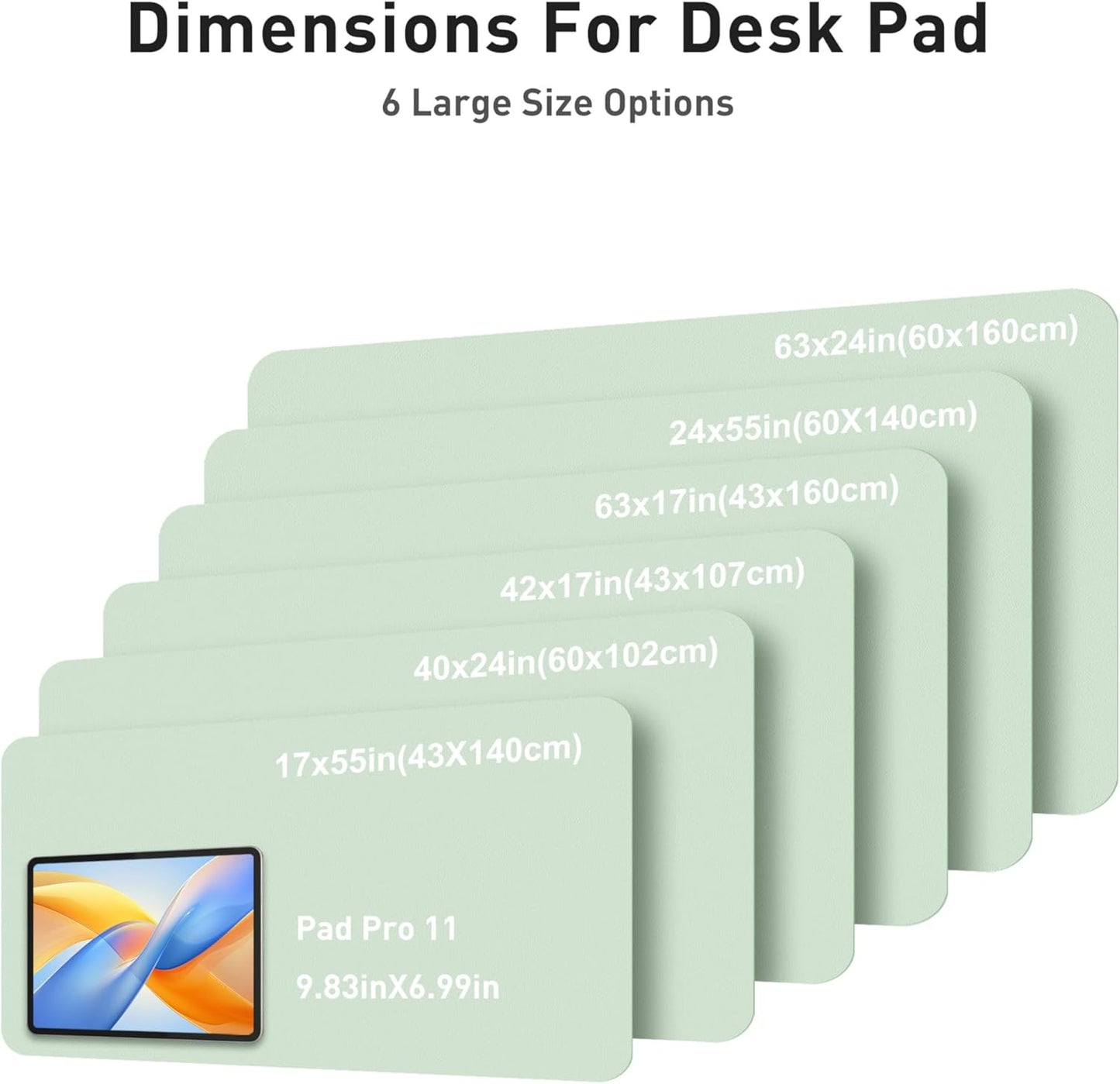 Aothia Leather Desk Pad Protector, Mouse Pad, Office Desk Mat, Non-Slip PU Leather Desk Blotter, Laptop Desk Pad, Waterproof Desk Writing Pad for Office and Home (Black,36" x 17") - Colors A