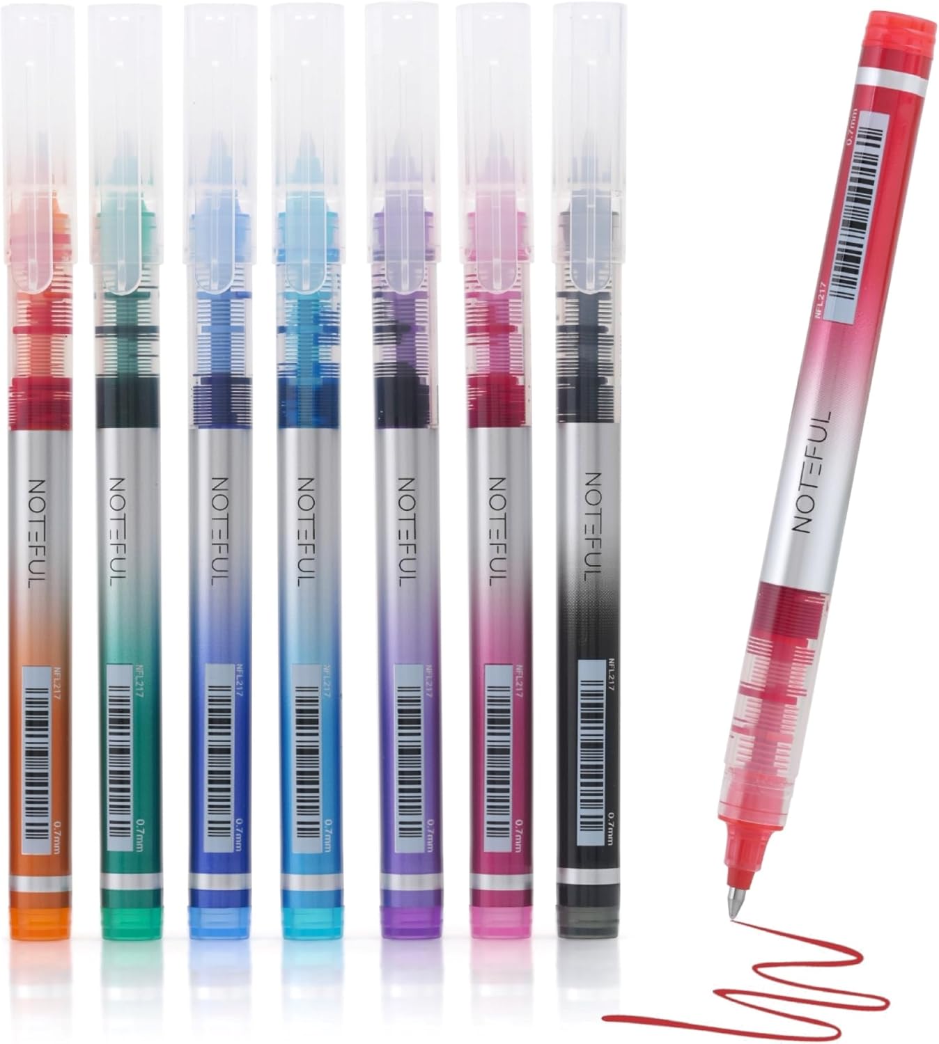 Liquid Ink Rollerball Pens, 0.7mm Medium Point Tip, Rolling pen for Drawing, Journaling and Smooth Writing - Pack of 8