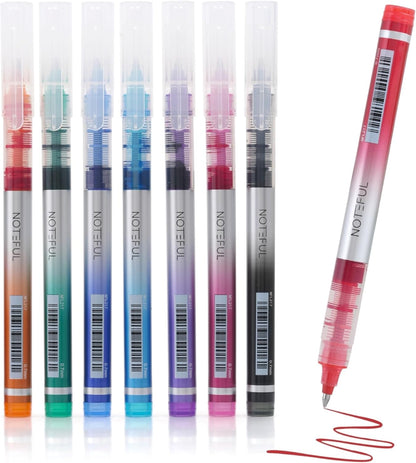 Liquid Ink Rollerball Pens, 0.7mm Medium Point Tip, Rolling pen for Drawing, Journaling and Smooth Writing - Pack of 8