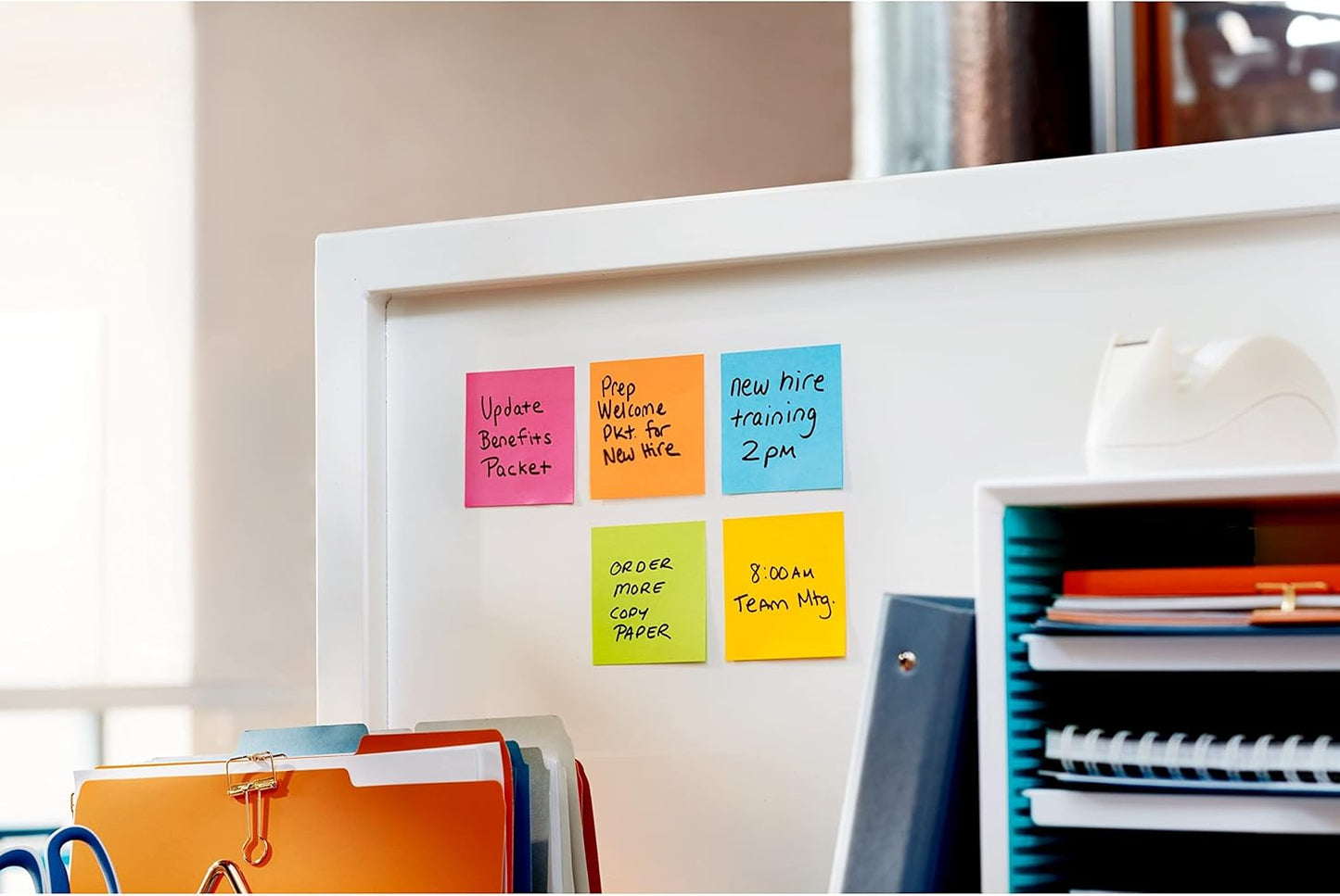 Post-it Super Sticky Notes, 5 Sticky Note Pads, 3 x 3 in., School Supplies for Students, Ideal for Textbooks, Notebooks, Walls and Vertical Surfaces, Energy Boost Collection