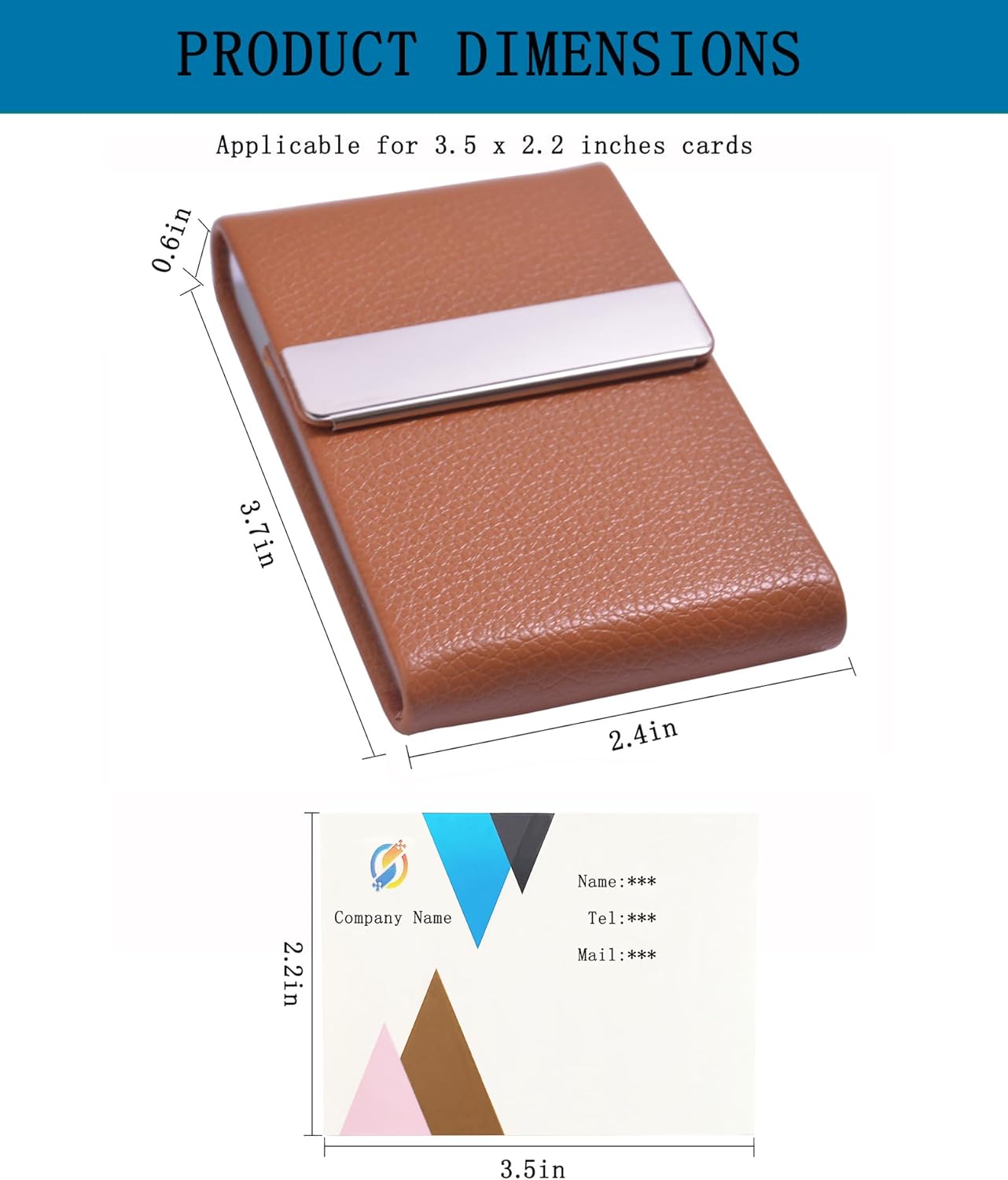 Business Card Holder with Ultra Slim Design,Business Card Case with Premium PU Leather,Suit Pocket Metal Card Holder for Women/Men,Professional Name Card Holder with Magnetic Shut (Black1)