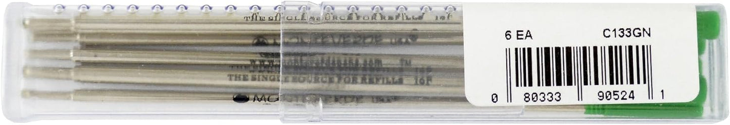 Monteverde USA Soft Ballpoint Refills to Fit Cross Pens, Medium Point, Green Ink, 2-Pack – Bold and Smooth Writing Solution