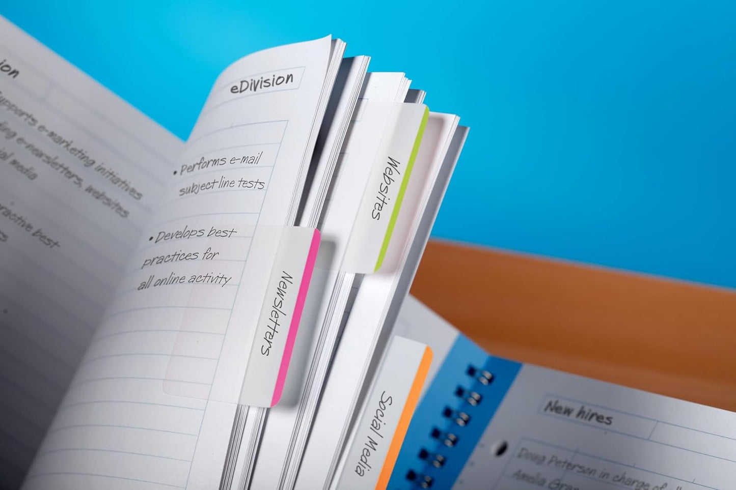 Post-it Sticky Tabs, 2 in. x 1.5 in., 2 Pads of Book Tabs for Bookmarking, Annotating, Reading, and Reminders, White (50 Total Count)