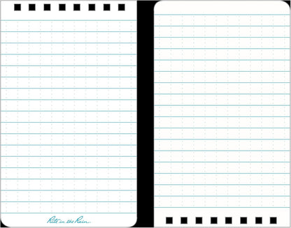 Rite in the Rain Weatherproof Top Spiral Notebook, 3" x 5", Black Cover, Universal Pattern, 3 Pack (No. 735-3X)
